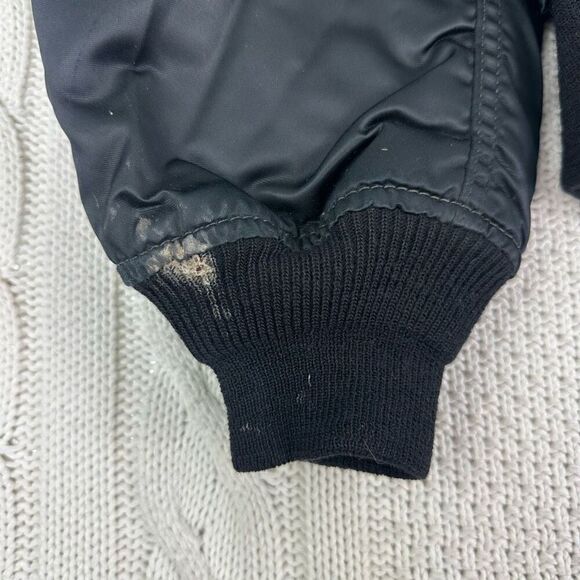 Vintage USAF MA-1 Flight Jacket Mens L Black Nylon Bomber ORCHARD M/C‎ DIST USA - Picture 6 of 10